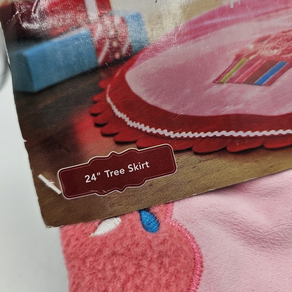 Cupcake Christmas Tree Skirt St Nicholas Square Pink Blue 24" Baker Baking NEW - Picture 4 of 6